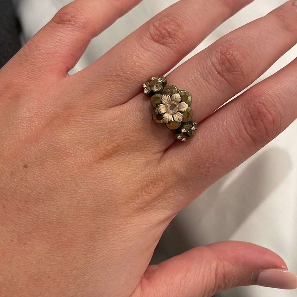 michal negrin flower ring